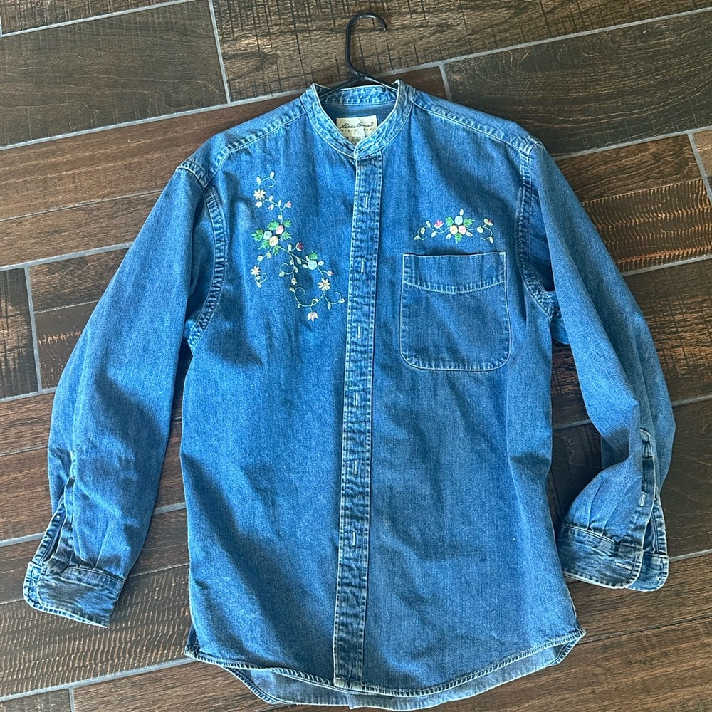Denim shacket